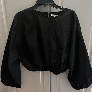 Cloud Ten Black Ballon Sleeved Blouse M